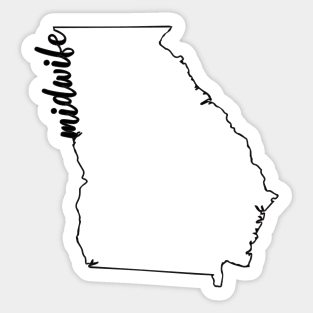 Georgia Midwife - Perfect Gift for midwifery Sticker